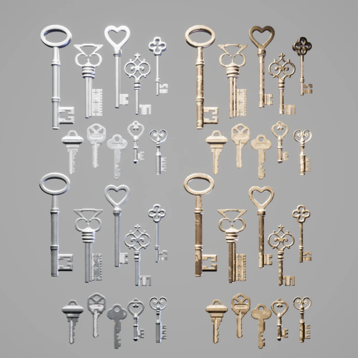 luxury key set unreal engine ready use 3D Model .c4d .max .obj .3ds .fbx .stl .blend