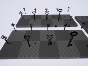 luxury key set unreal engine ready use 3D Model