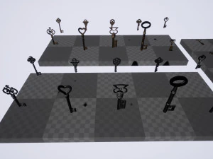 luxury key set unreal engine ready use 3D Model