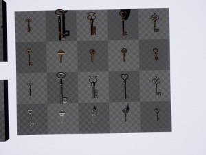 luxury key set unreal engine ready use 3D Model