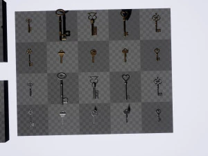 luxury key set unreal engine ready use 3D Model
