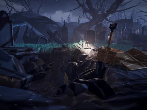 horror cemit&eacute;rio cemit&eacute;rio motor irreal pronto para usar Modelo 3D