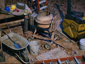 Construction Site Unreal Engine ready to use 3D Model