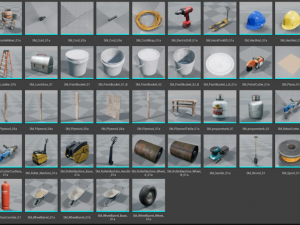 Construction Site Unreal Engine ready to use 3D Model