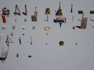 Construction Site Unreal Engine ready to use 3D Model