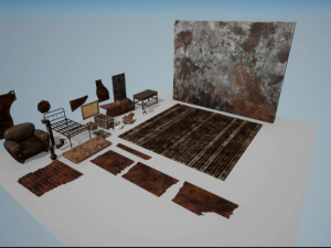 Apocalyptic Apartment Unreal Engine Ready to use 3D मॉडल