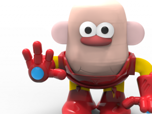 mrs potato iron man 3D-Modell