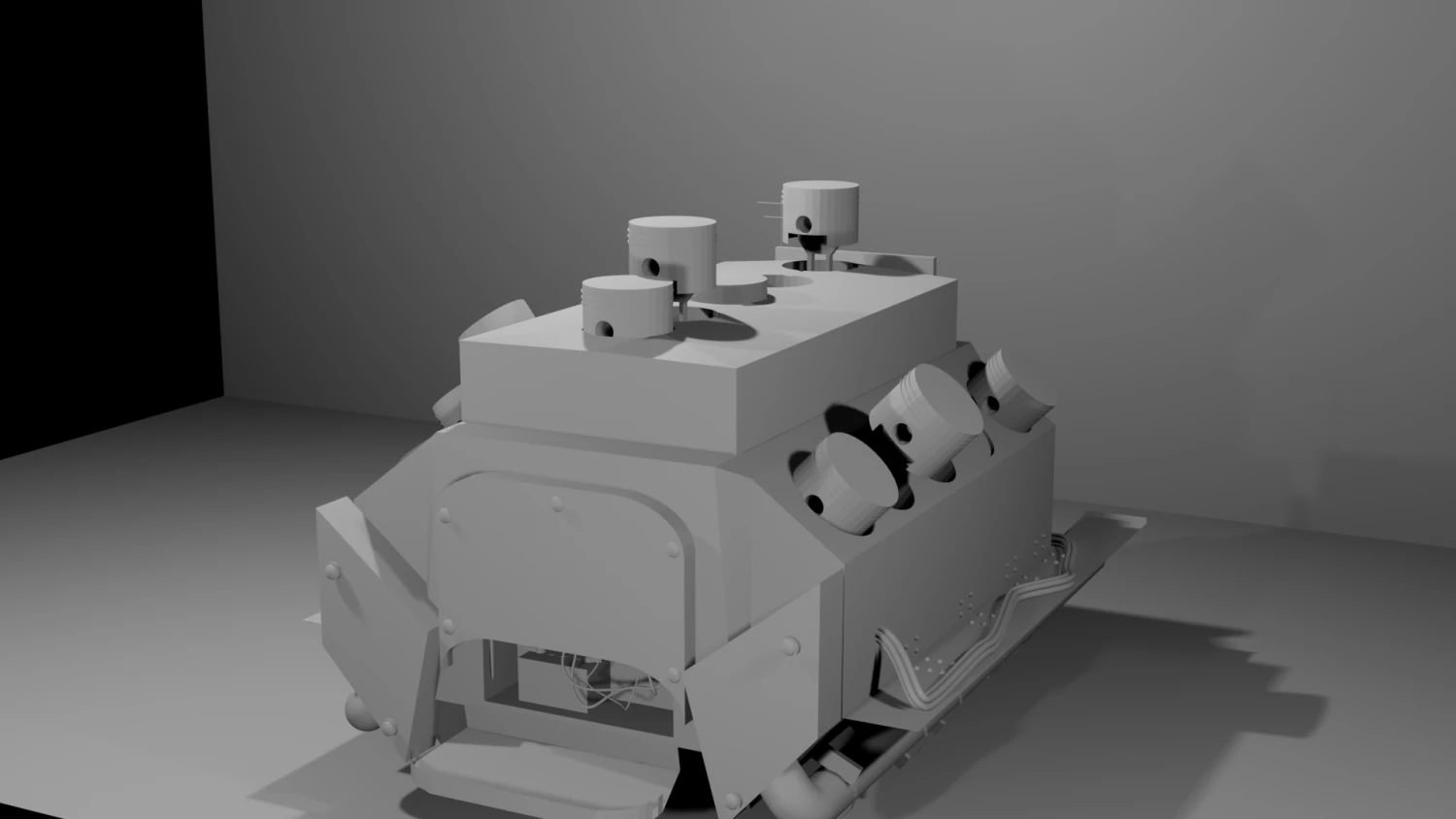 Motore Modello 3D .c4d .max .obj .3ds .fbx .stl .blend 