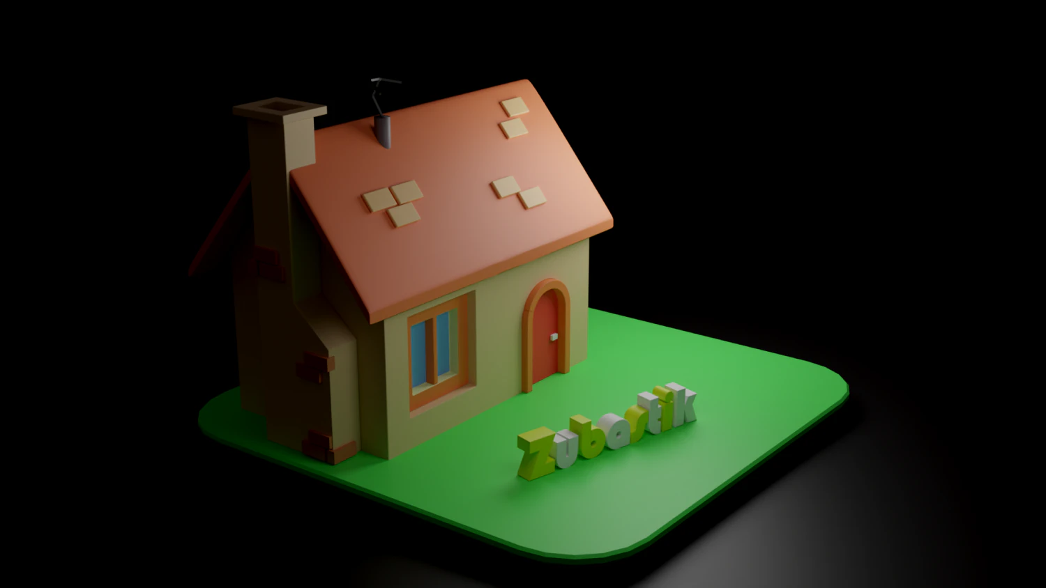 cozy house zubastika 3D Model .c4d .max .obj .3ds .fbx .stl .blend