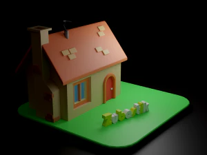 przytulny dom zubastika Model 3D