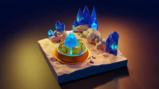 desert of crystals 3D-Modell .c4d .max .obj .3ds .fbx .stl .blend 