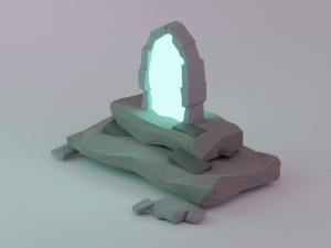 Low poly portal 3D 模型