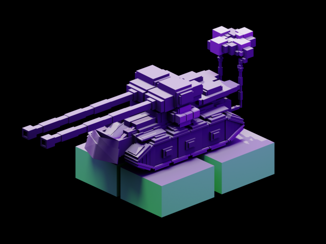 Low poly tank 3D Modell .c4d .max .obj .3ds .fbx .stl .blend