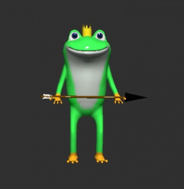 princess frog 3D Model .c4d .max .obj .3ds .fbx .stl .blend