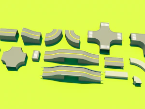 Low Poly City Pack 3D Model