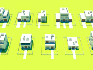 Low Poly City Pack 3D Model