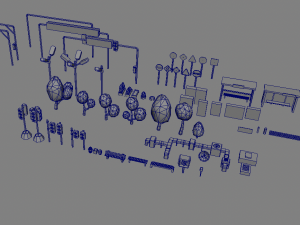 Low Poly City Pack Model 3D