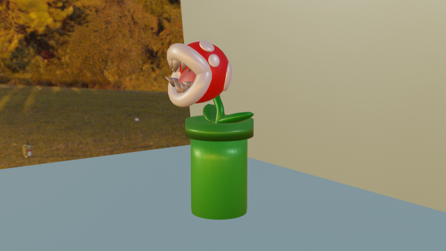 piranha plant of mario bros 3D Модель .c4d .max .obj .3ds .fbx .stl .blend 