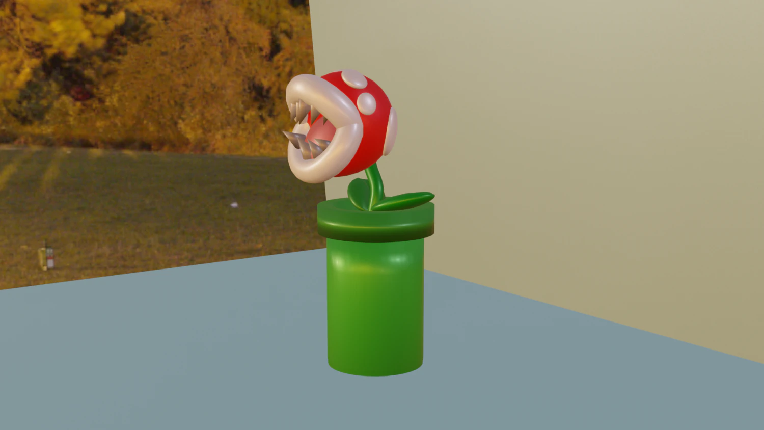piranha plant of mario bros 3D Model .c4d .max .obj .3ds .fbx .stl .blend 