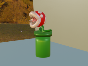 piranha plant of mario bros 3D 模型