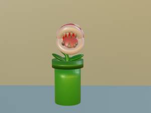piranha plant of mario bros 3D Модель