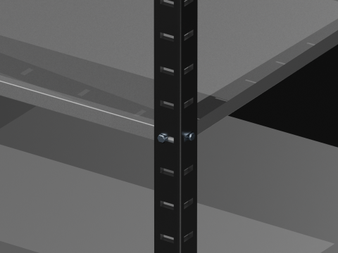 Metal Industrial Rack - Heavy-Duty Storage Shelf Low-poly 3Dモデル