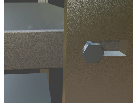 Metal Industrial Rack - Heavy-Duty Storage Shelf Low-poly 3D Model