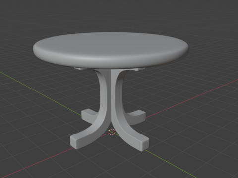 Wooden Table Realistic Low Poly Model 3D
