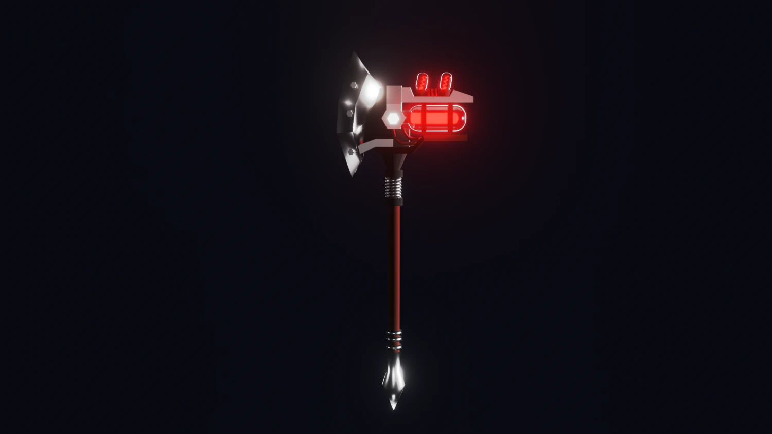 glowing axe 3D Model .c4d .max .obj .3ds .fbx .stl .blend 