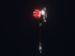 glowing axe Modelo 3D