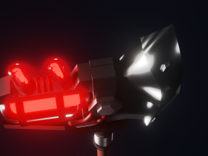 glowing axe Modelo 3D