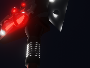 glowing axe Modelo 3D