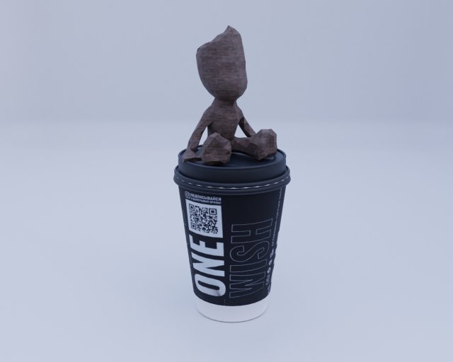 groot low poly 3D Model .c4d .max .obj .3ds .fbx .stl .blend 