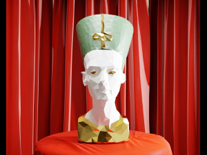 egypt nefertiti statue 3D 模型