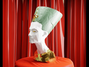egypt nefertiti statue 3D Model