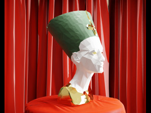 egypt nefertiti statue 3D Model