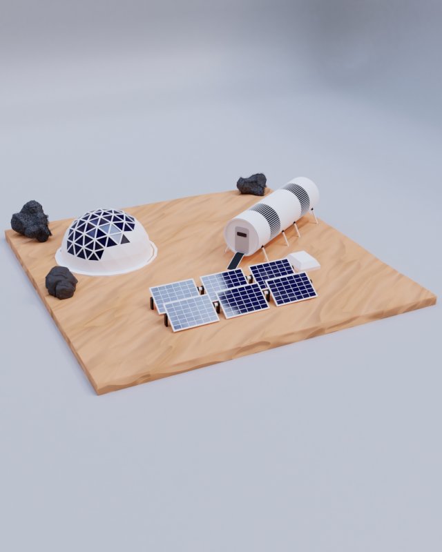 mars low poly Model 3D .c4d .max .obj .3ds .fbx .stl .blend