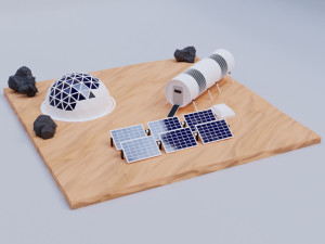mars low poly Modelo 3D