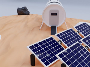 mars low poly Model 3D