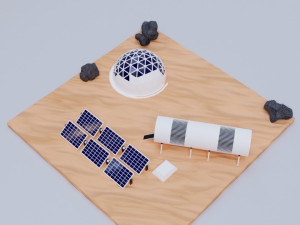 mars low poly Model 3D