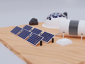 mars low poly Modèle 3D