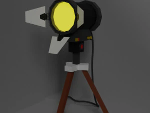 聚光灯低聚 3D 模型