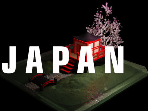 japan house low-poly 3D मॉडल