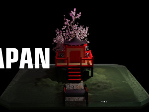 japan house low-poly 3D मॉडल