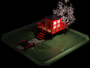 japan house low-poly 3D मॉडल