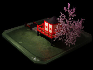 japan house low-poly 3D मॉडल