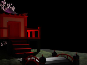 japan house low-poly 3D मॉडल