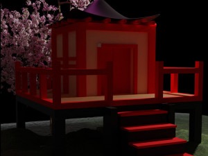 japan house low-poly 3D मॉडल