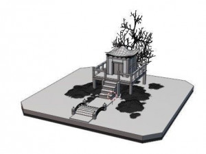 japan house low-poly 3D मॉडल
