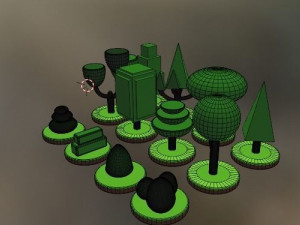 cartoon tree isometric Modelo 3D